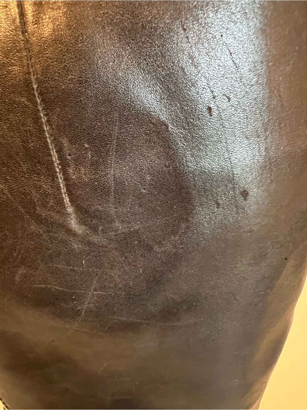 LAUREN RALPH LAUREN Tall Lace Up Boots Black Leather Riding Size 7 - Picture 15 of 16